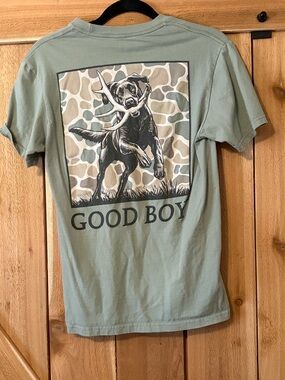 Good Boy Graphic Short Sleeve Tee - Sage Green